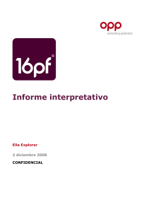 PAN 16PF Interpretive Report Spanish-European