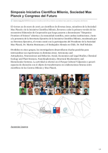 Simposio Iniciativa Científica Milenio Sociedad Max Planck y Congreso del Futuro