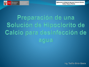 4-Preparación de Solución de Hipoclorito de Calcio