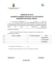 Formato para Acta comisión electoral
