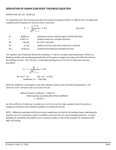 Derivation of AWWA D100 Roof Thickness Equation (L. Scott Rev.0)