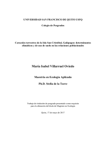 Caracoles terrestres de la Isla San Cristóbal, Galápagos  determinantes climáticos y de uso de suelo en las relaciones poblacionales