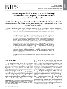 Antinociceptive local activity of 4-allyl-1-hydrox