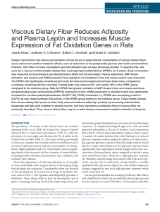 Viscous Dietary Fiber Reduces Adiposity