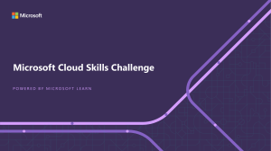AZURE FUNDAMENTALS - Customer Ready deck - Cloud Skills Challenge