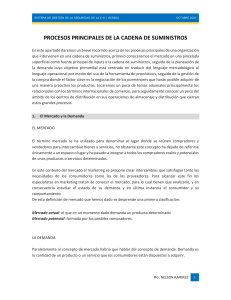 PROCESOS PRINCIPALES DE CADENA DE ABASTECIMIENTO - 2021