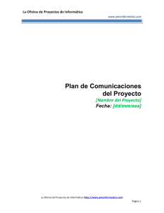 PMOInformatica Plantilla de Plan de Comunicaciones del Proyecto