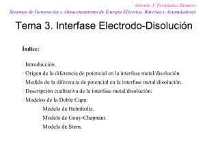 Tema 3. Interfase Electrodo-Disolución