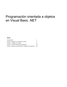 10.- Programacion Orientada a objetos en Visual Basic .NET