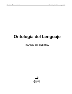 Ontologia del Lenguaje - Echeverria