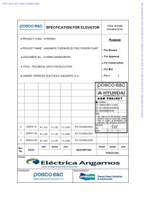 0-WD961-EM460-B6700 Rev2 TECHNICAL DATA FOR ELEVATOR