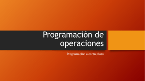 Programación de operaciones CP