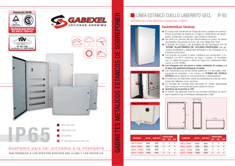 Gabinetes Estancos GABEXEL