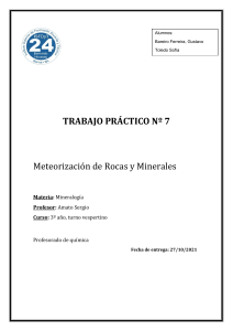 TPNº7 - Meteorización de Rocas y Minerales