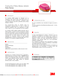3M Protección Respiratoria Reutilizable - Cartucho mixto 60929