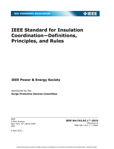 C62.82.1-2010 - IEEE Standard for Insulation Coordination--Definitions, Principles, and Rules