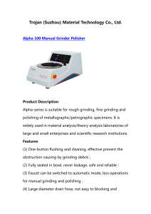 Alpha 100 Manual Grinder Polisher