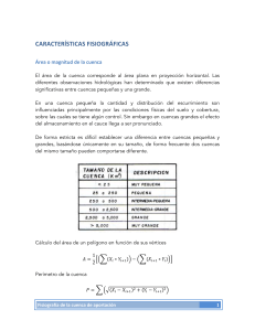 Fisiografía de Cuencas: Área, Pendiente y Tiempo de Concentración