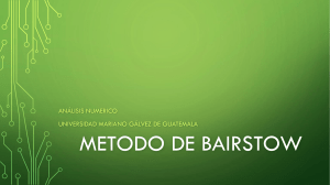 METODO DE BAIRSTOW