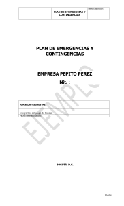 1. PLAN DE EMERGENCIAS IDENTIFICACIÓN DE LA EMPRESA