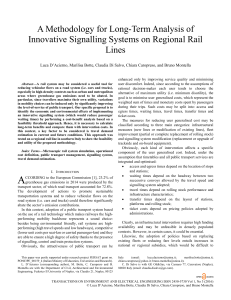 A methodology for long-term analysis of innovative signalling systems on regional rail lines