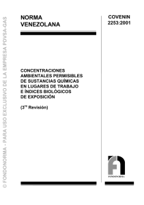 2253-2001 Concentraciones ambientales de sustancias quimicas
