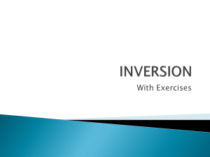 inversions in English (powerpoint)