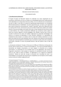 LLORENTE SANCHEZ ARJONA La enseñanza del Derecho en el marco de Bolonia Reflexiones en torno a las distintas tradiciones jurídicas