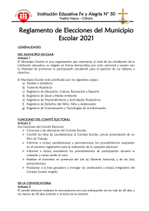 Reglamento de Elecciones del Municipio Escolar 2021