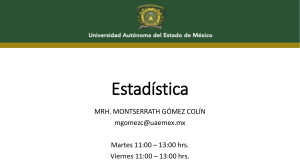 PRESENTACIÓN.ESTADÍSTICA