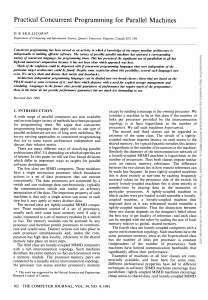 Practical concurrent programming for parallel machines