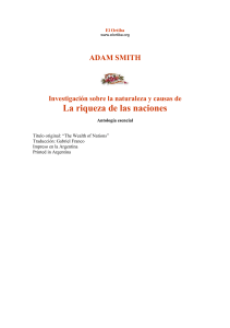 Adam Smith La riqueza de las naciones