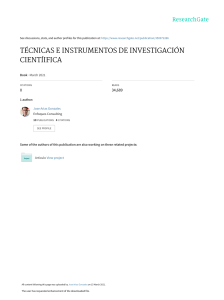 TECNICAS E INSTRUMENTOS DE INVESTIGACION CIENTIFICA