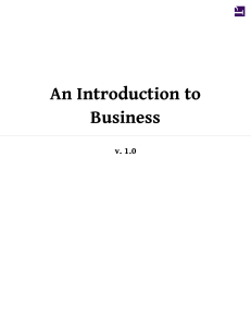 Collins. An introduction to business. 2012