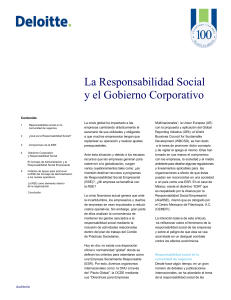 Responsabilidad Social y Gobierno Corporativo