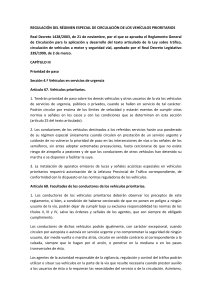 Reglamento circulación Art. 68-71