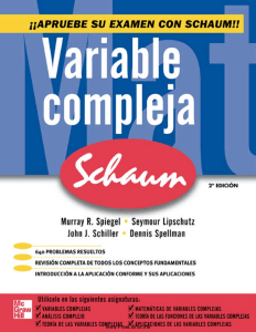 Variable compleja 2ed Schaum Spiegel 1