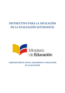 Instructivo para evaluacion estudiantil 2013