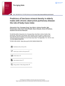 Predictors of low bone mineral density in elderly males with chronic obstructive pulmonary disease the role of body mass index