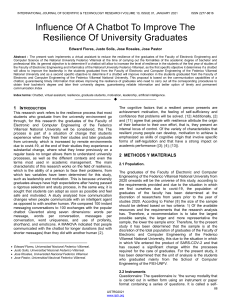 Influence of a chabot to improve the resislence o Univrsity graduates