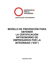 Modelo de prevención para obtener la Certificación antisoborno de ExI. v. 2021 FINAL 1