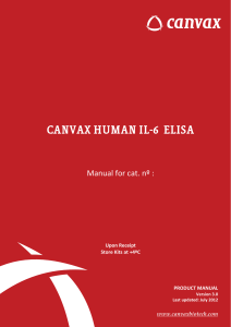 Manual Human IL-6 -Canvax ELISA-prueba
