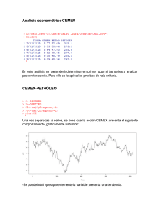 Análisis econométrico CEMEX