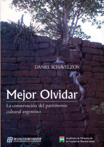 Mejor Olvidar La conservacion del patrimonio cultural argentino