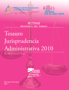 Tesauro Jurisprudencia Administrativa MITRAB 2010 Nicaragua