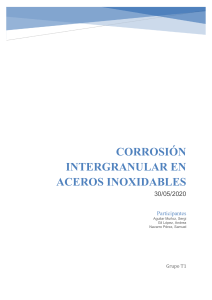 Corrosión intergranular en aceros inoxidables (1)