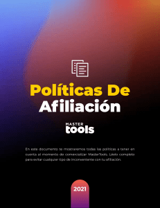 Politicas de Afiliacion MasterTools - 1121 2-7296670