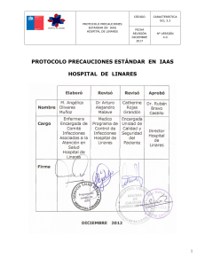 PROTOCOLO PRECAUCIONES ESTÁNDAR EN IAAS HOSPITAL DE LINARES