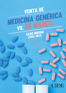 Venta de medicina genérica vs. de marca