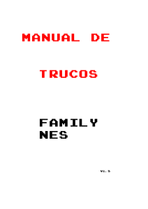 Manual de Trucos Family NES